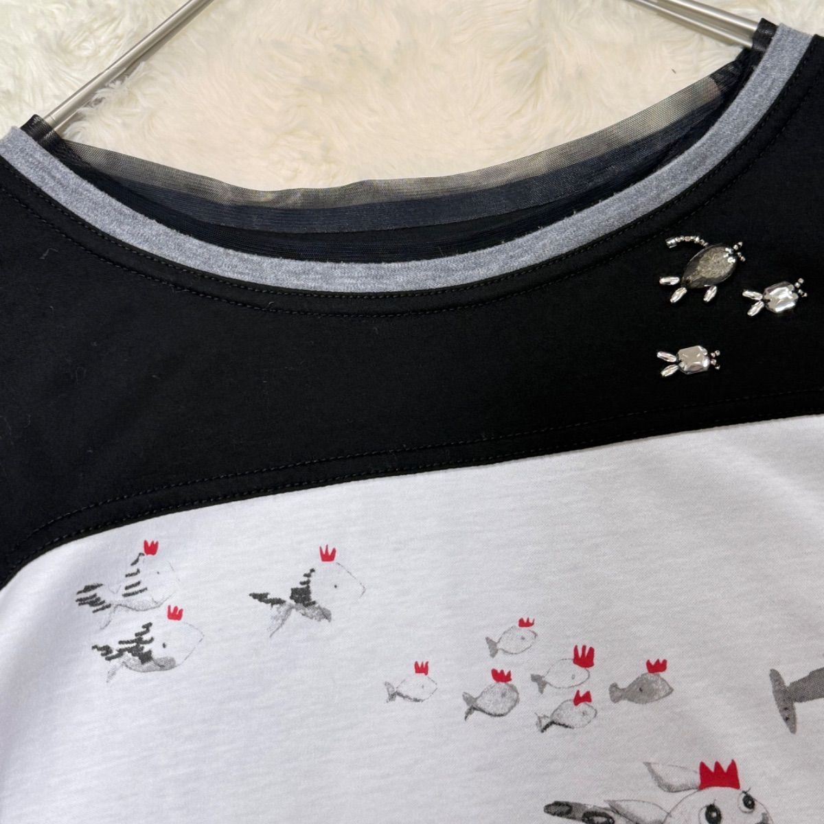 OLLEBOREBLA オレボレブラ 半袖カットソー 刺繍 ぶたさん 海モチーフ