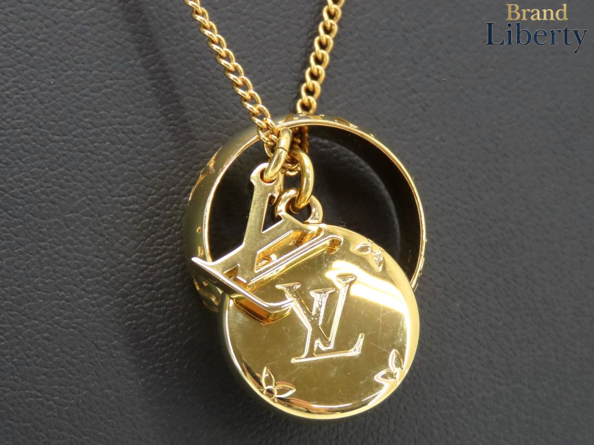 超美品】ルイヴィトン LOUIS VUITTON リングネックレス モノグラム 