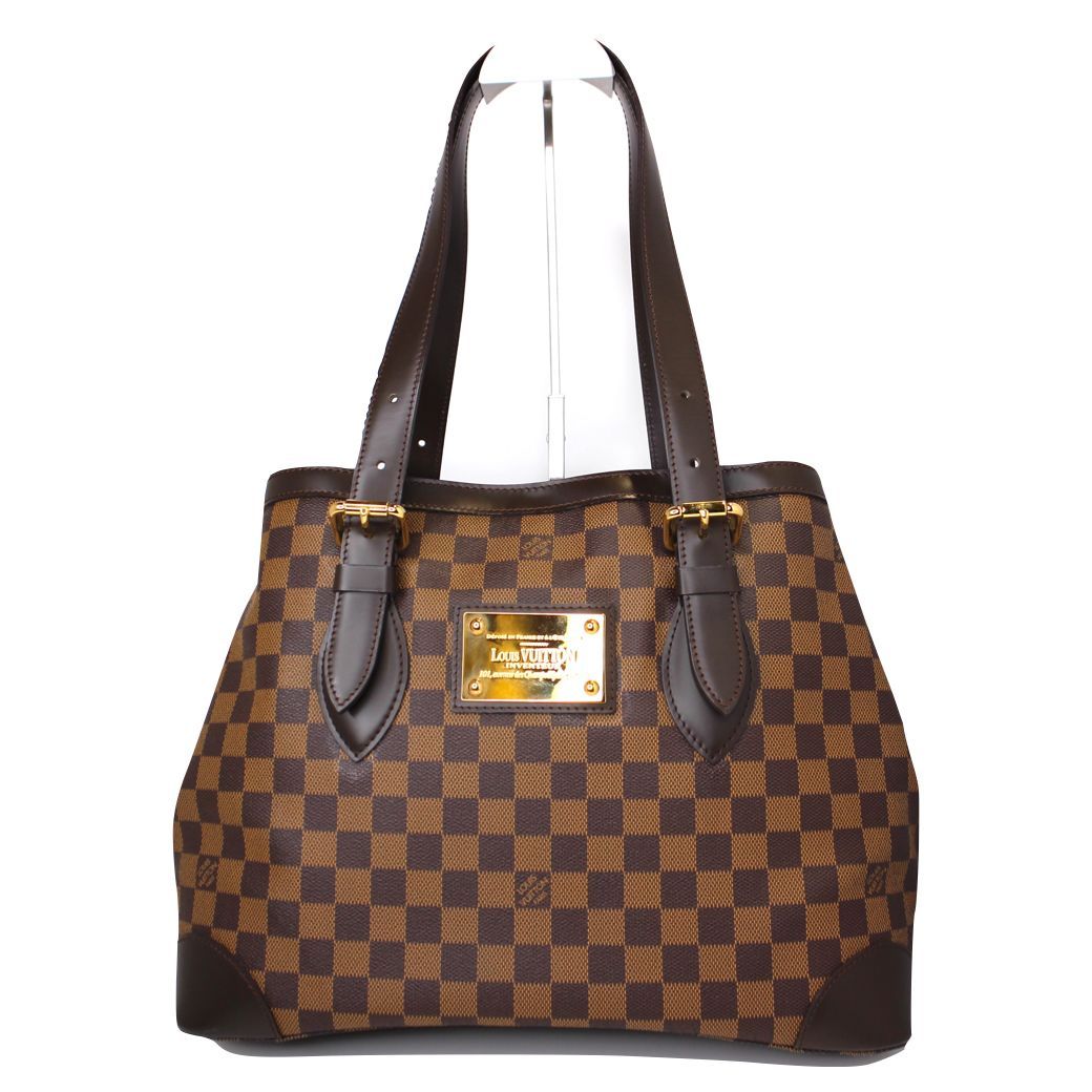 ★【LOUIS VUITTON】ルイ・ヴィトン　N51204　TH3019　ハムステッドMM　トートバッグ　ハンドバッグ　2way　ダミエ　エベヌ　ブラウン　 ハイブランド　レディース　普段使い　ビジネス　通勤　通学　ゴールド金具　大容量