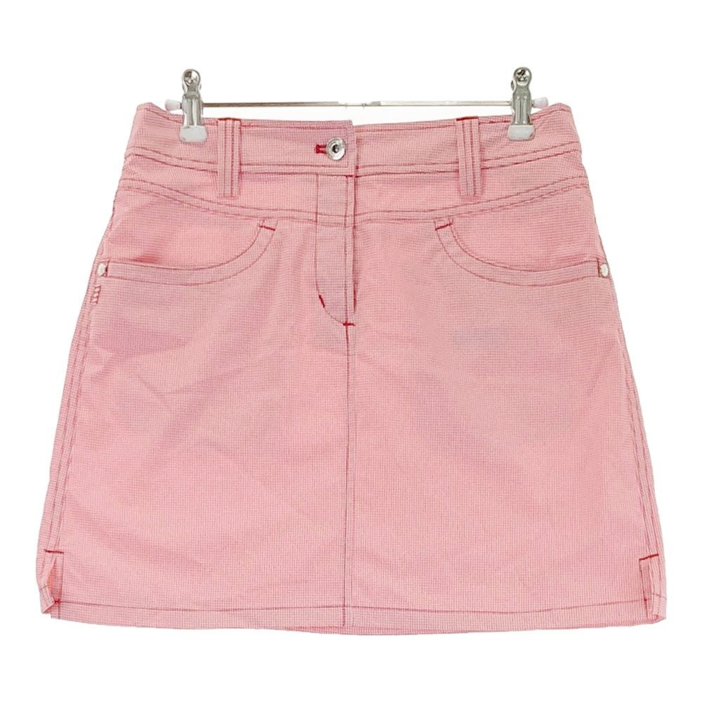 サイズ：9 MUNSING WEAR マンシングウェア JWLJ703W ストレッチスカート ギンガムチェック柄 レッド系 [240101690285] ゴルフウェア レディース ストスト