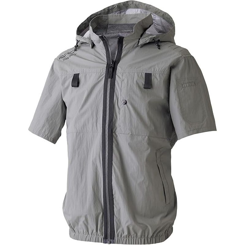 メーカー正規品 新品 YAMASHIN 山真製鋸 アイスマンハイバックウェア 半袖 フルセット 空調服 熱中症対策 グレー LL