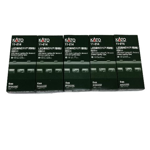 KATO 11-214 LED室内灯クリア(電球色) 6両分入り Nゲージ鉄道模型 パーツ 5箱セット 一箱パーツ欠品あり 中古 O11193327