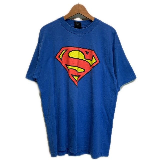 【中古】　giant　Tシャツ　90s vintage　90年代　OLD　半袖　カットソー　トップス　クルーネック　キャラクター　スーパーマン　ロゴ　DCコミックス　USA製　古着　/7309