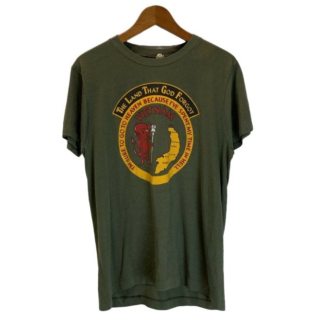 【中古】　SCREEN STARS　Tシャツ　80s vintage　80年代　半袖　カットソー　トップス　クルーネック　プリント　USA製　古着　/7309