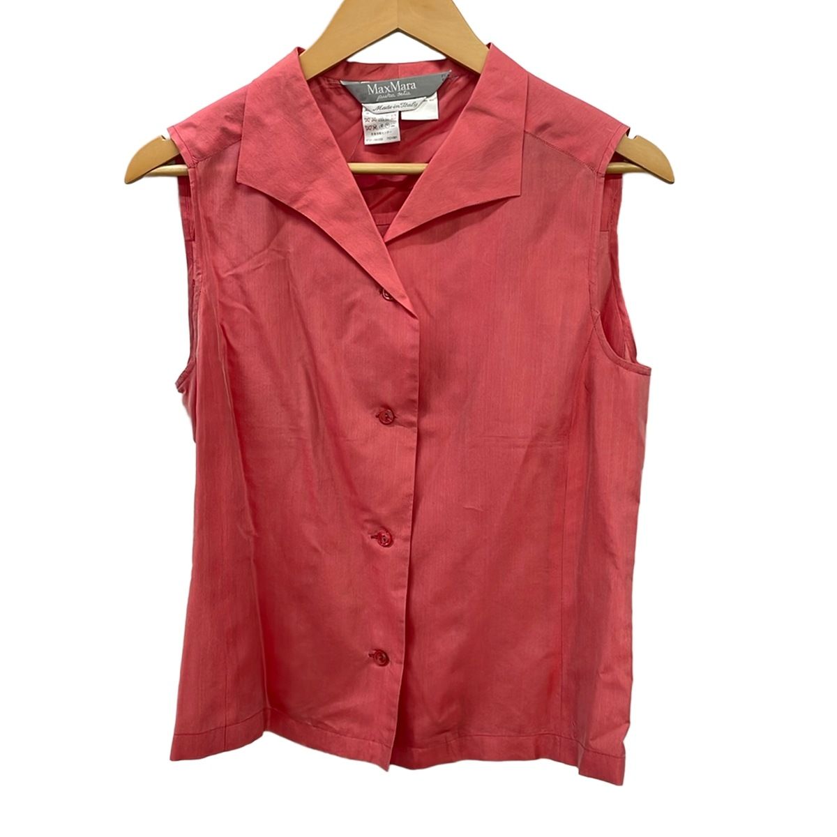 Max Mara(マックスマーラ) ノースリーブシャツブラウス サイズ42 M レディース美品 ピンク