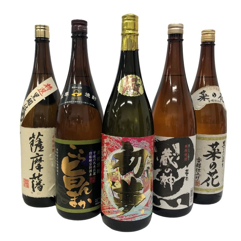 芋焼酎 5本セット 薩摩藩 + こら旨んまか + 黒麹 蔵の神 BLACK ほか