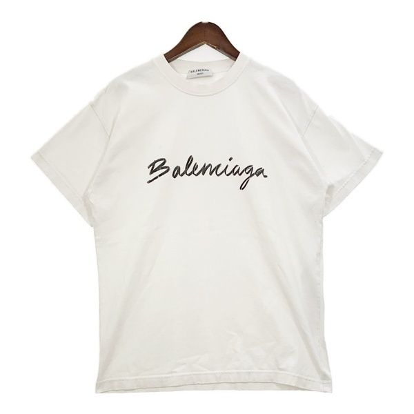 BALENCIAGA バレンシアガ Tシャツ 半袖 シグネチャーロゴプリント ユニ 