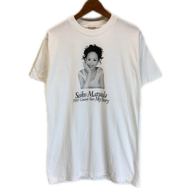 【中古】 SEIKO MATSUDA アーティストT Tシャツ 90s vintage 90年代 OLD 半袖 トップス クルーネック プリント ジャケ写 古着 /1953