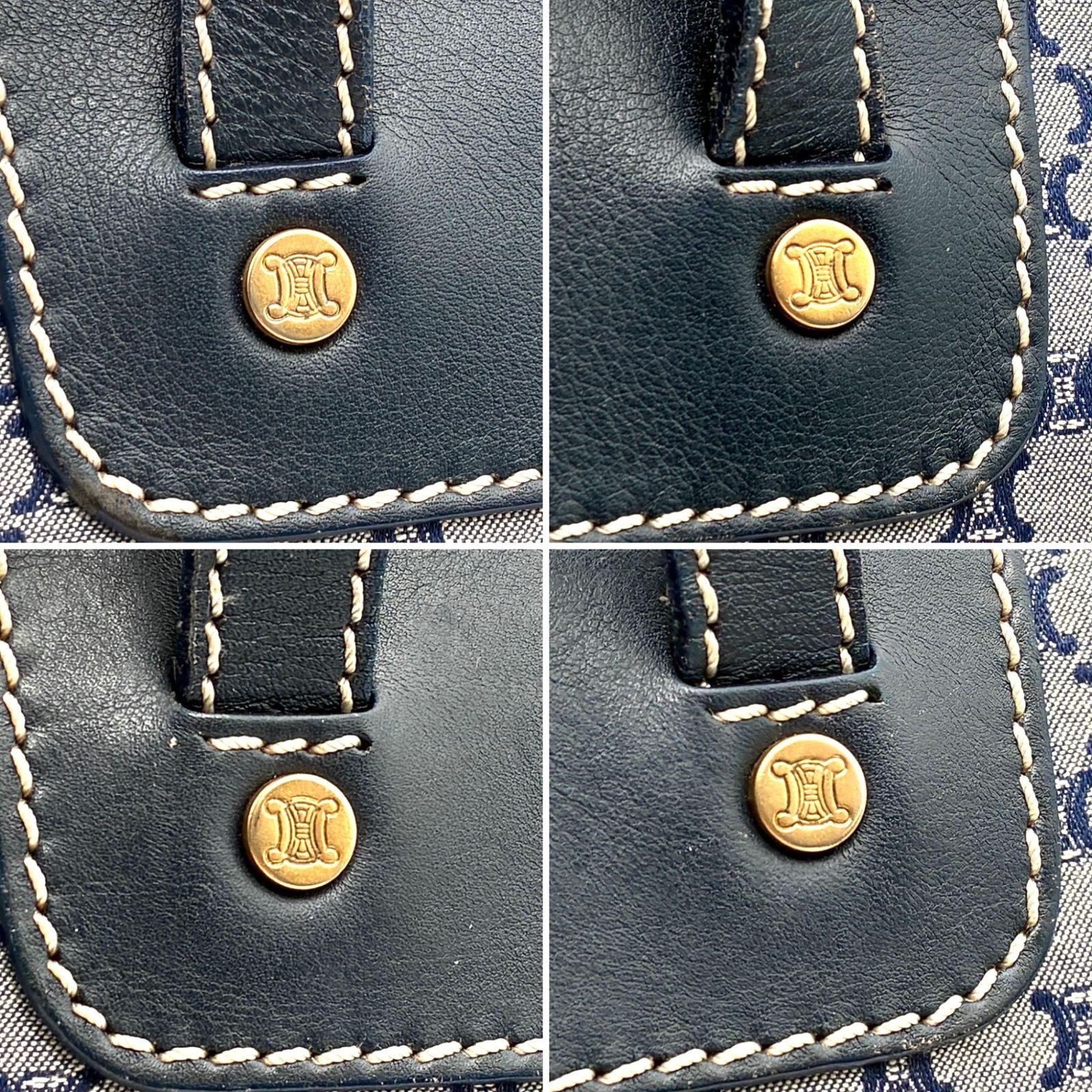 極美品 CELINE セリーヌ マカダム トリオンフ ハンドバッグ トート 