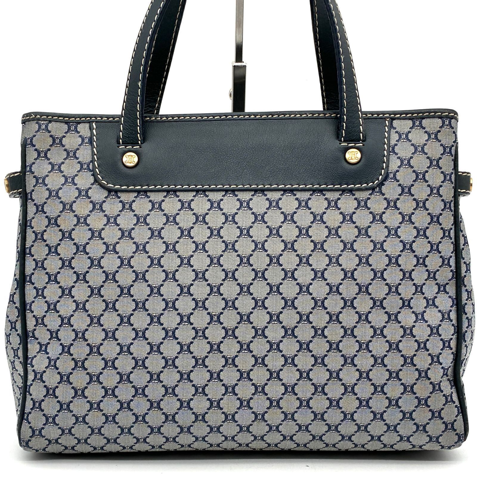 極美品 CELINE セリーヌ マカダム トリオンフ ハンドバッグ トート 