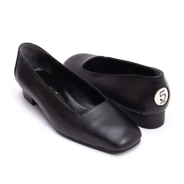 COMME DES GARCONS COMME DES GARCONS BOWLING NUMBER LEATHER SHOES BLACK 23