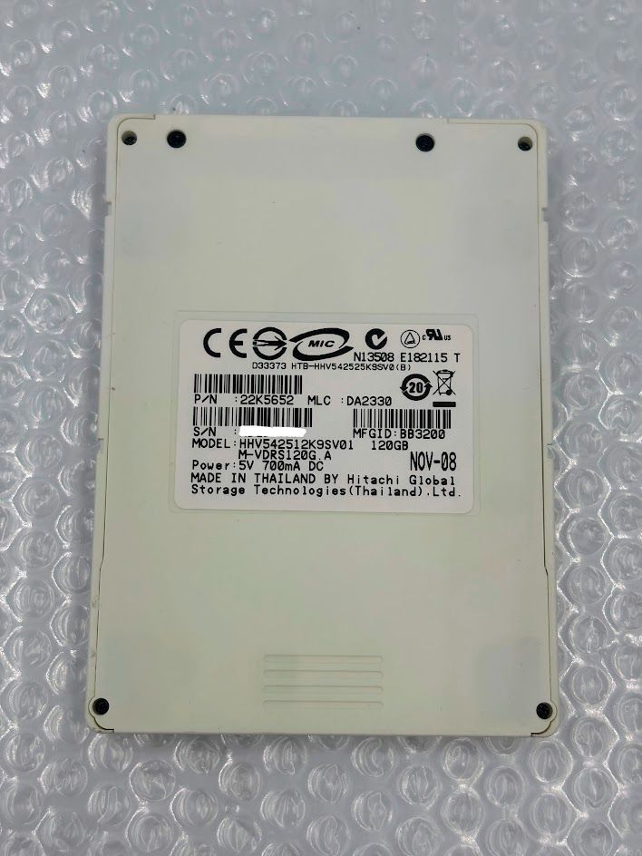 maxell（iVDR-S 120GB）HHV542512K9SV01 M-VDRS120G.A カセットHDD