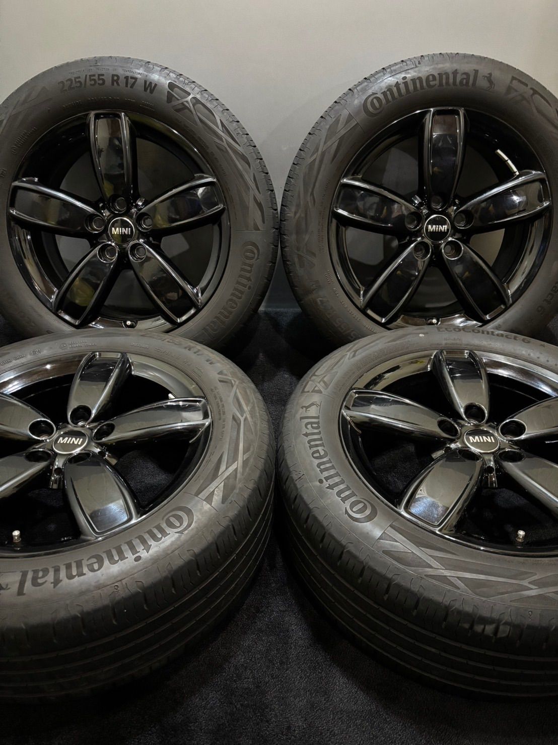 ★225/55R17 Continental/EcoContact6 21年製 BMW MINI クロスオーバー 純正 17インチ 7.5J +52 112 5H 夏タイヤ 4本 (南8-M345)