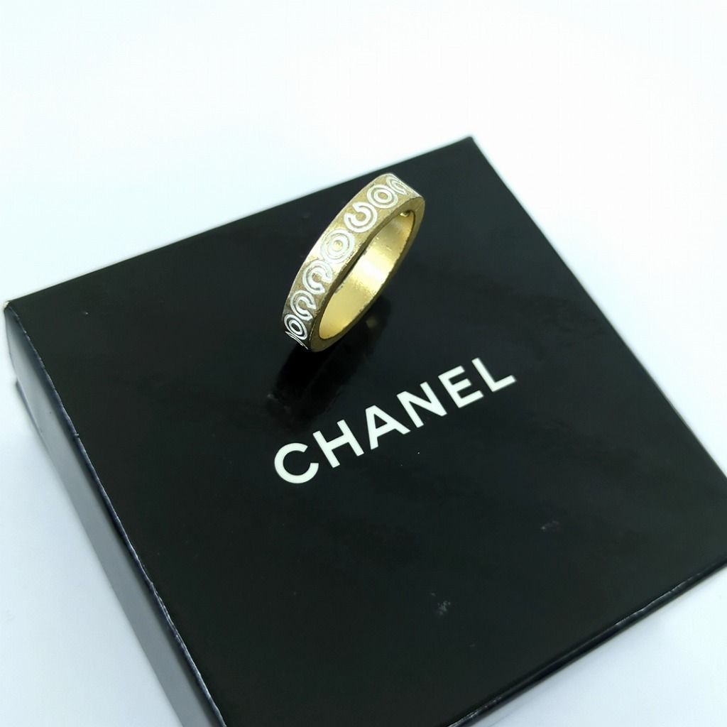 CHANEL シャネル ココマーク エングレーブ リング 約12号 フランス製 