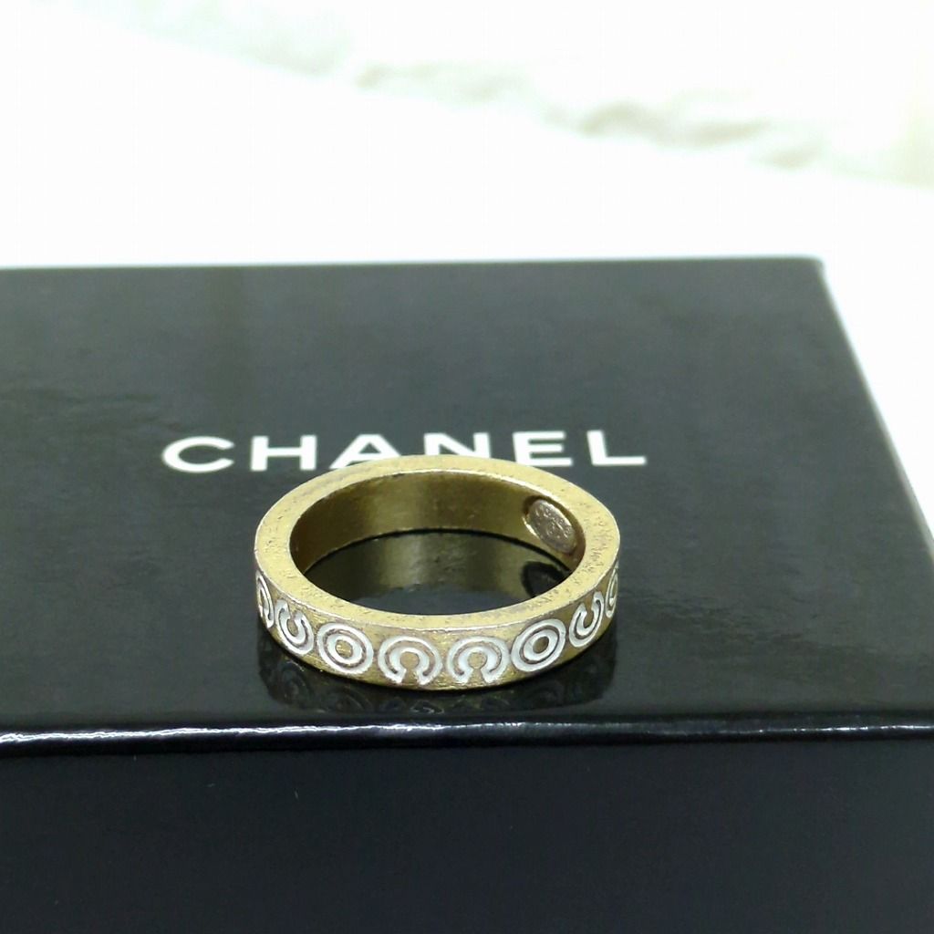 CHANEL シャネル ココマーク エングレーブ リング 約12号 フランス製 