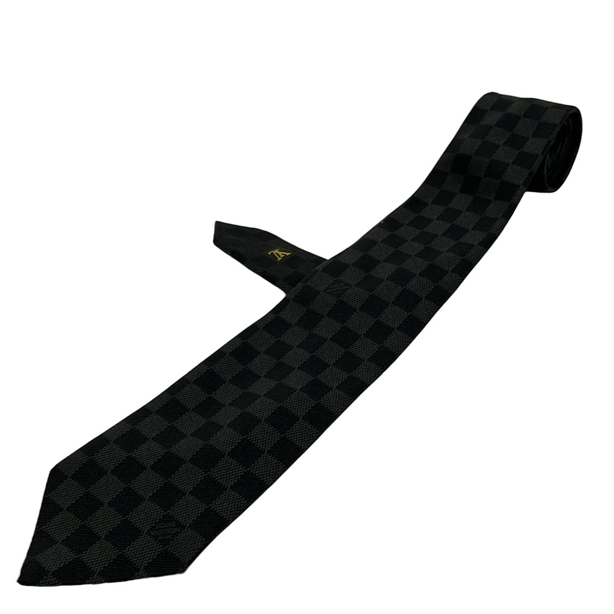 LOUIS VUITTON(ルイヴィトン) ネクタイ REGULAR メンズ美品 クラヴァットダミエクラシック M74139 ノワール