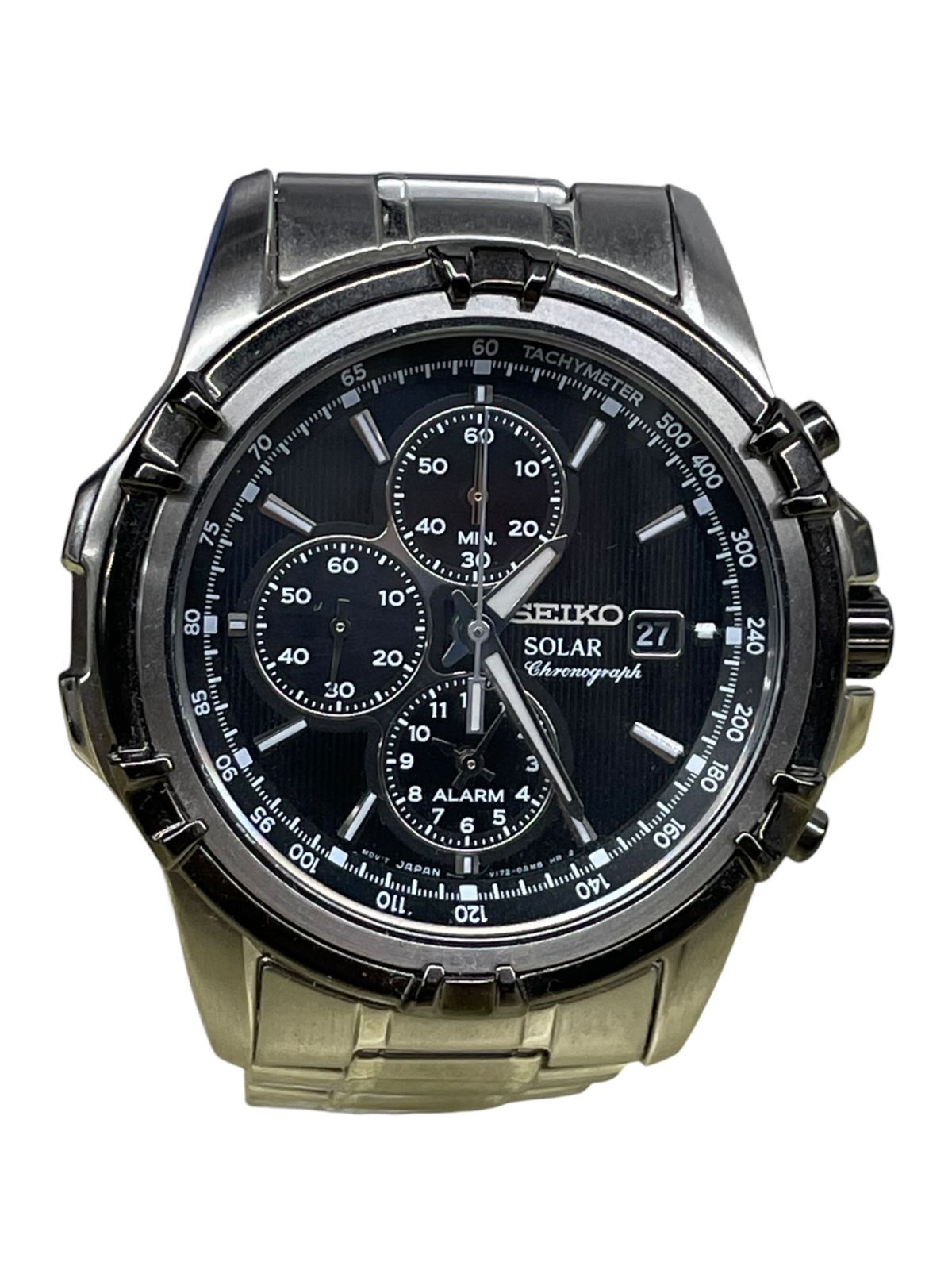 SEIKO (セイコー) ソーラー クロノグラフ 腕時計 V172-0AJ0 シルバー