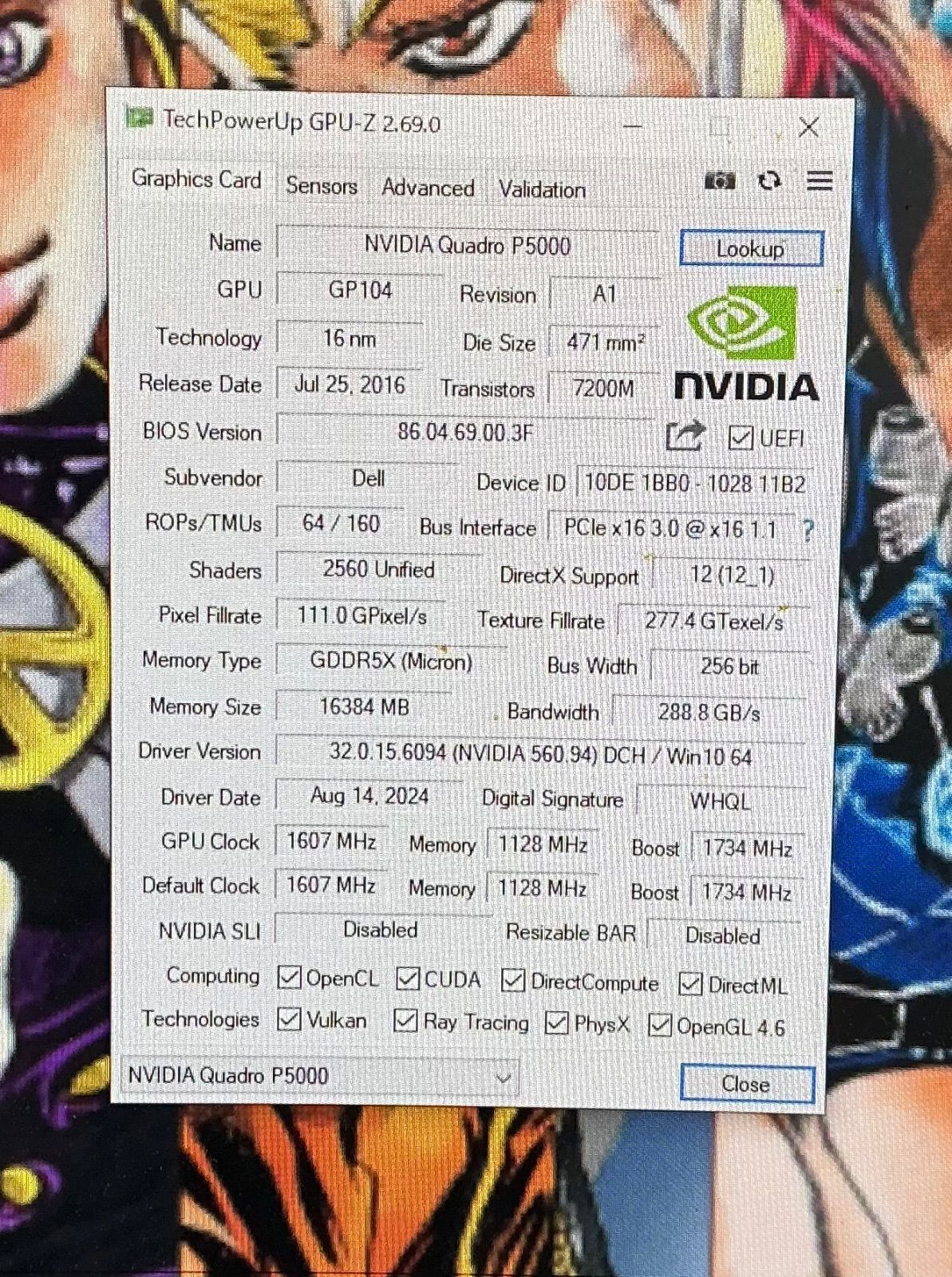 動作確認済 Quadro P5000 16GB グラフィックボード - メルカリ