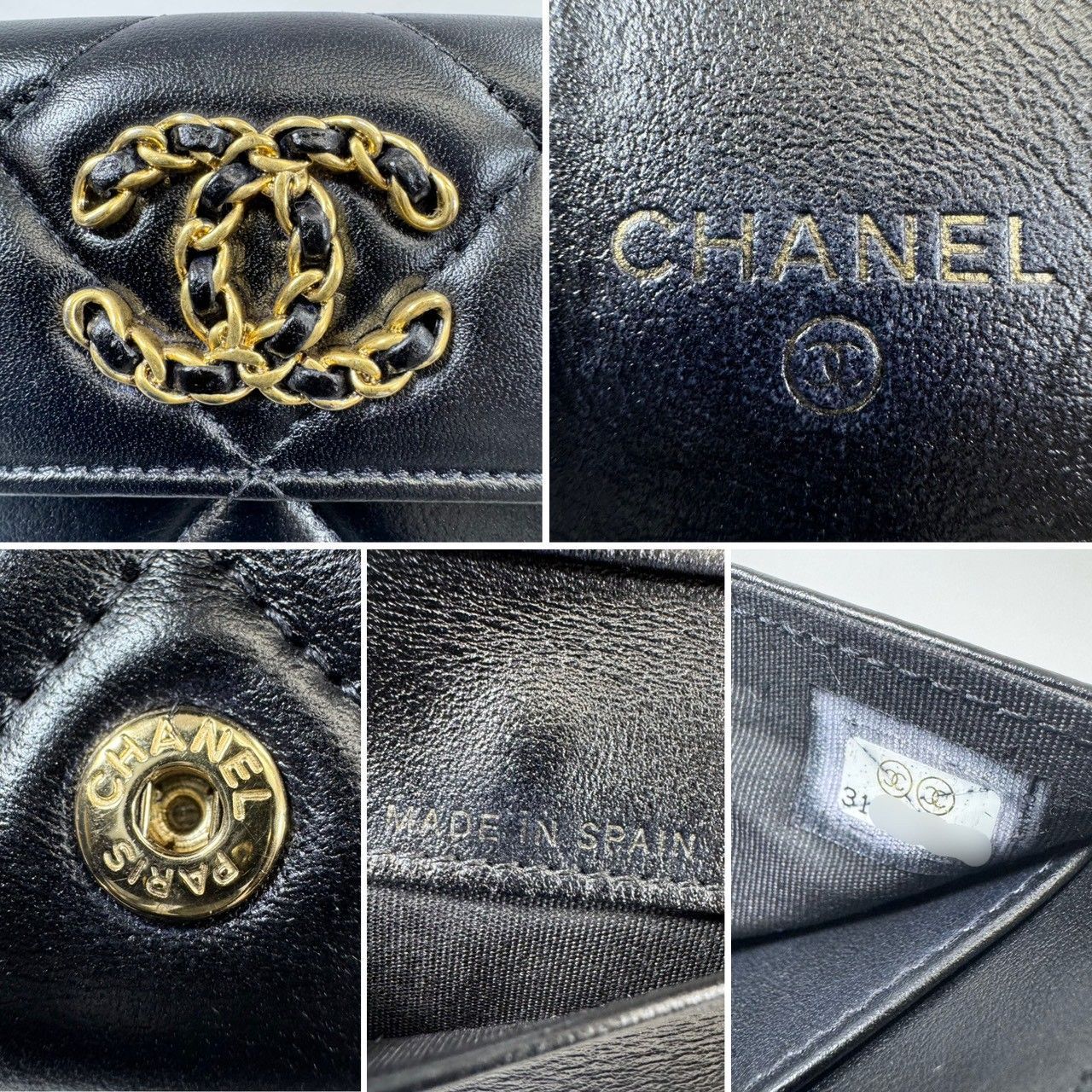 近年モデル・美品】CHANEL シャネル19 ディズヌフ コンパクト 三つ折り
