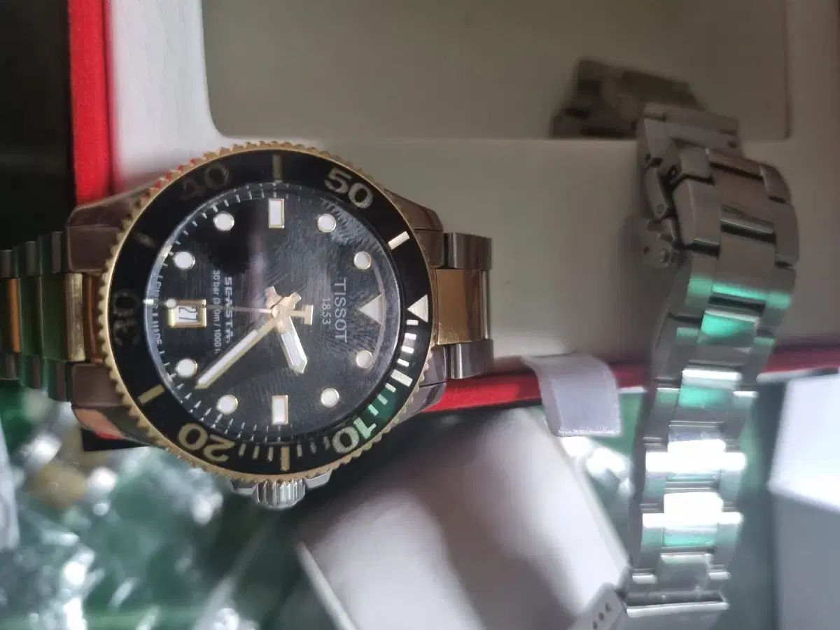 TISSOT ティソ シースター 1000 GOLD コンビ 36ミリ 時計 +追加 正規品 メタル ストラップ