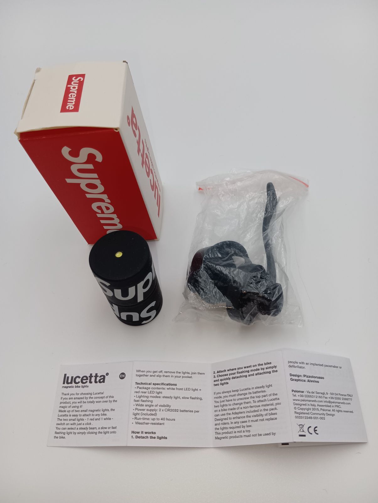 激レア】【新品】Supreme Lucetta Magnetic Bike Lights 自転車ライト