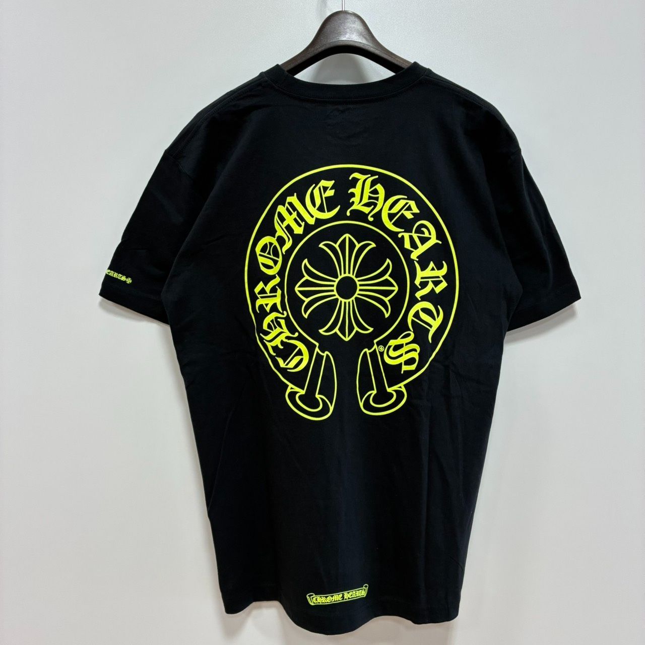 クロムハーツ ホースシュー 黒 ブラック 黄色 イエロー 半袖Tシャツ 新作 Lサイズ 新品未使用 2551