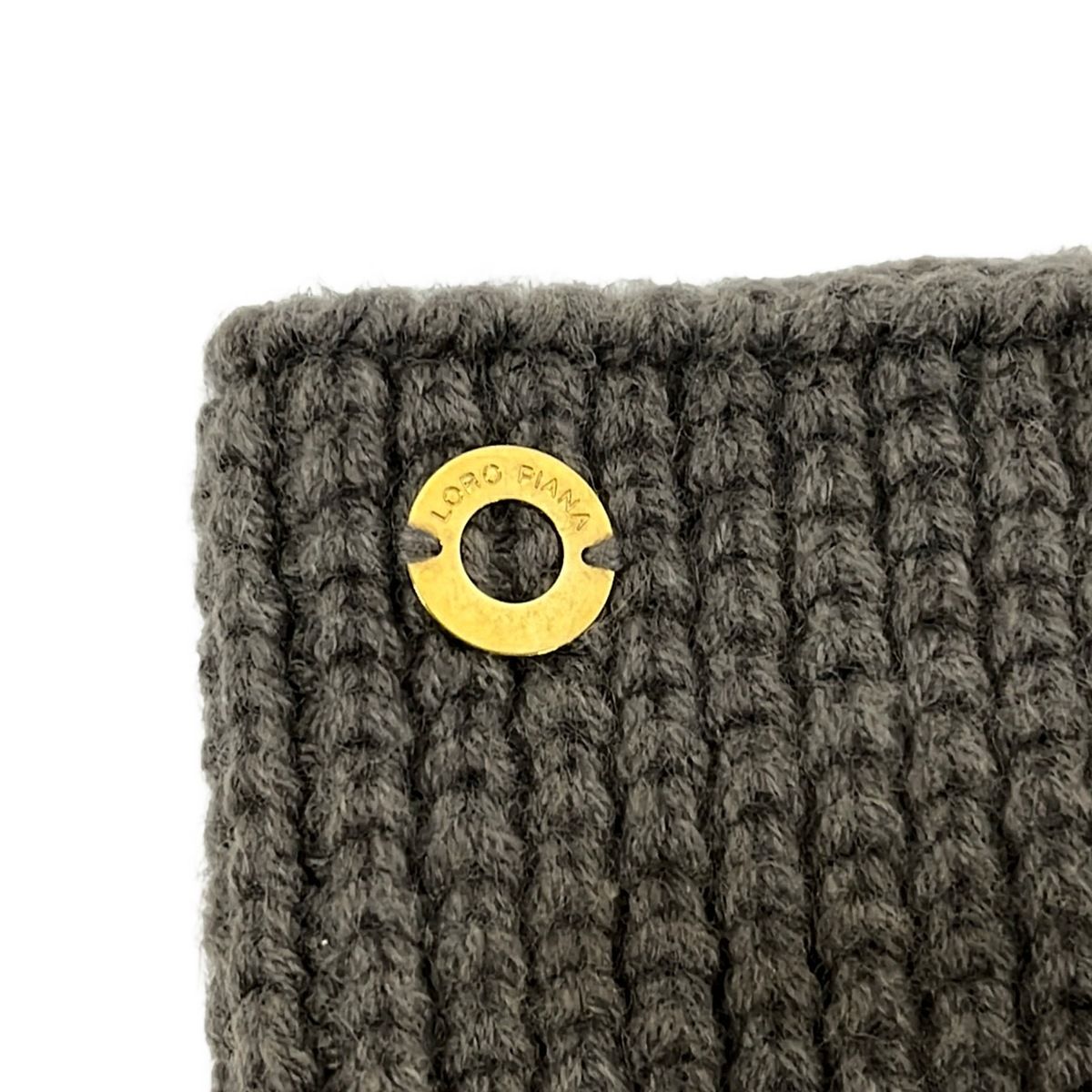 Loro Pianaロロピアーナ★カシミヤ100%ニット帽 Loro Piana(ロロピアーナ) ニット帽美品 - グレーベージュ カシミヤ