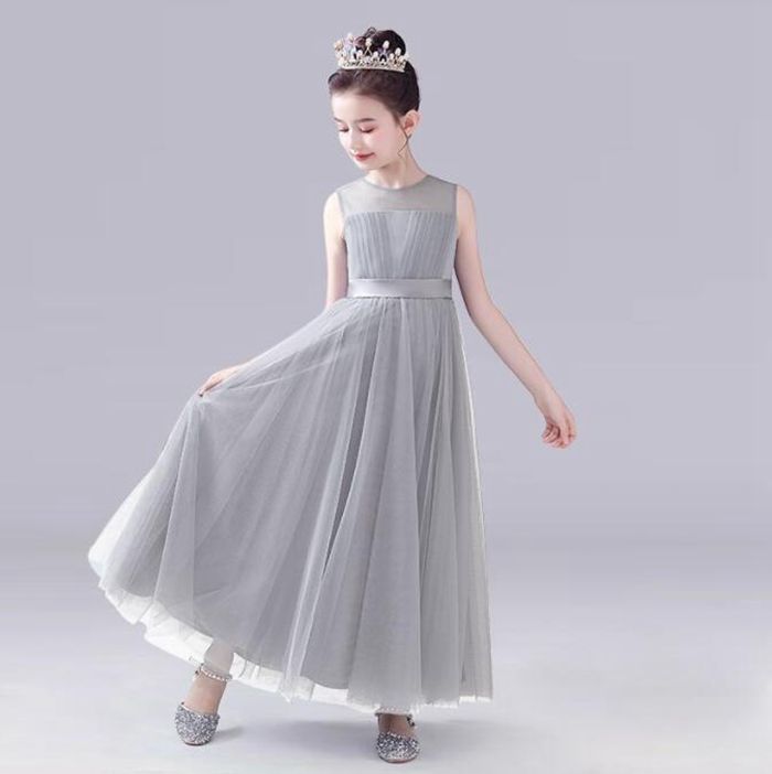 子どもドレスキッズドレス 高級 子供ドレス ロング丈 発表会ドレス ジュニア 女の子 ロング コンクール ドレス 結婚式 キッズ こども フォーマル リボン ブルー ミントグリーン ノースリブ 無地 ピアノ発表会#vkqft