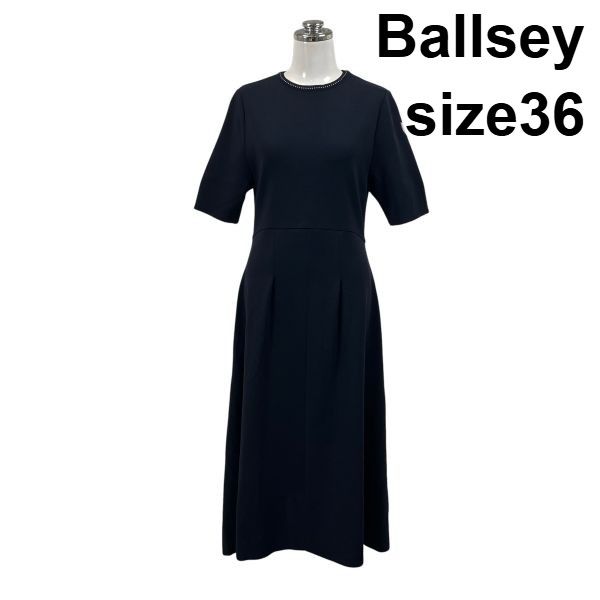◇ ボールジィ Ballsey ワンピース 半袖 クルーネック ロング丈 A