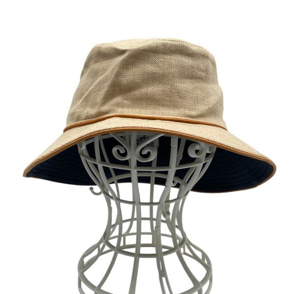 ○ エルメス HERMES バケットハット ストローハット リネンハット 帽子