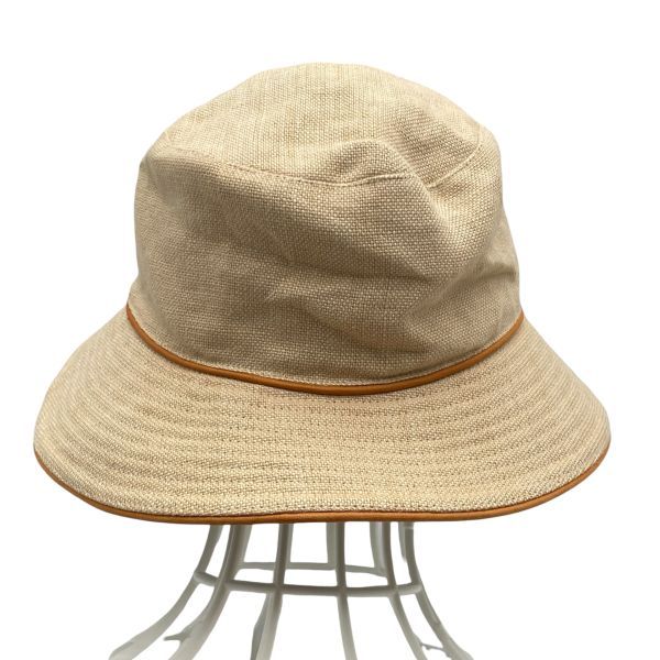 ○ エルメス HERMES バケットハット ストローハット リネンハット 帽子