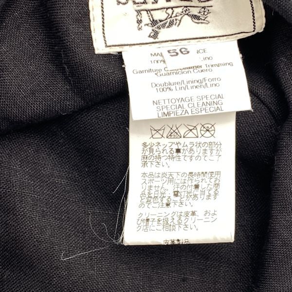 ○ エルメス HERMES バケットハット ストローハット リネンハット 帽子