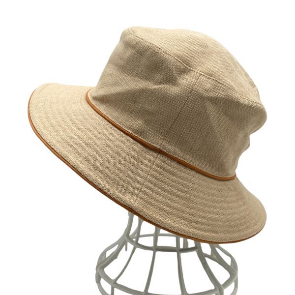 ○ エルメス HERMES バケットハット ストローハット リネンハット 帽子