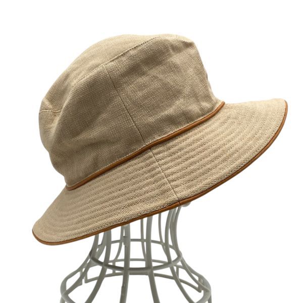 ○ エルメス HERMES バケットハット ストローハット リネンハット 帽子