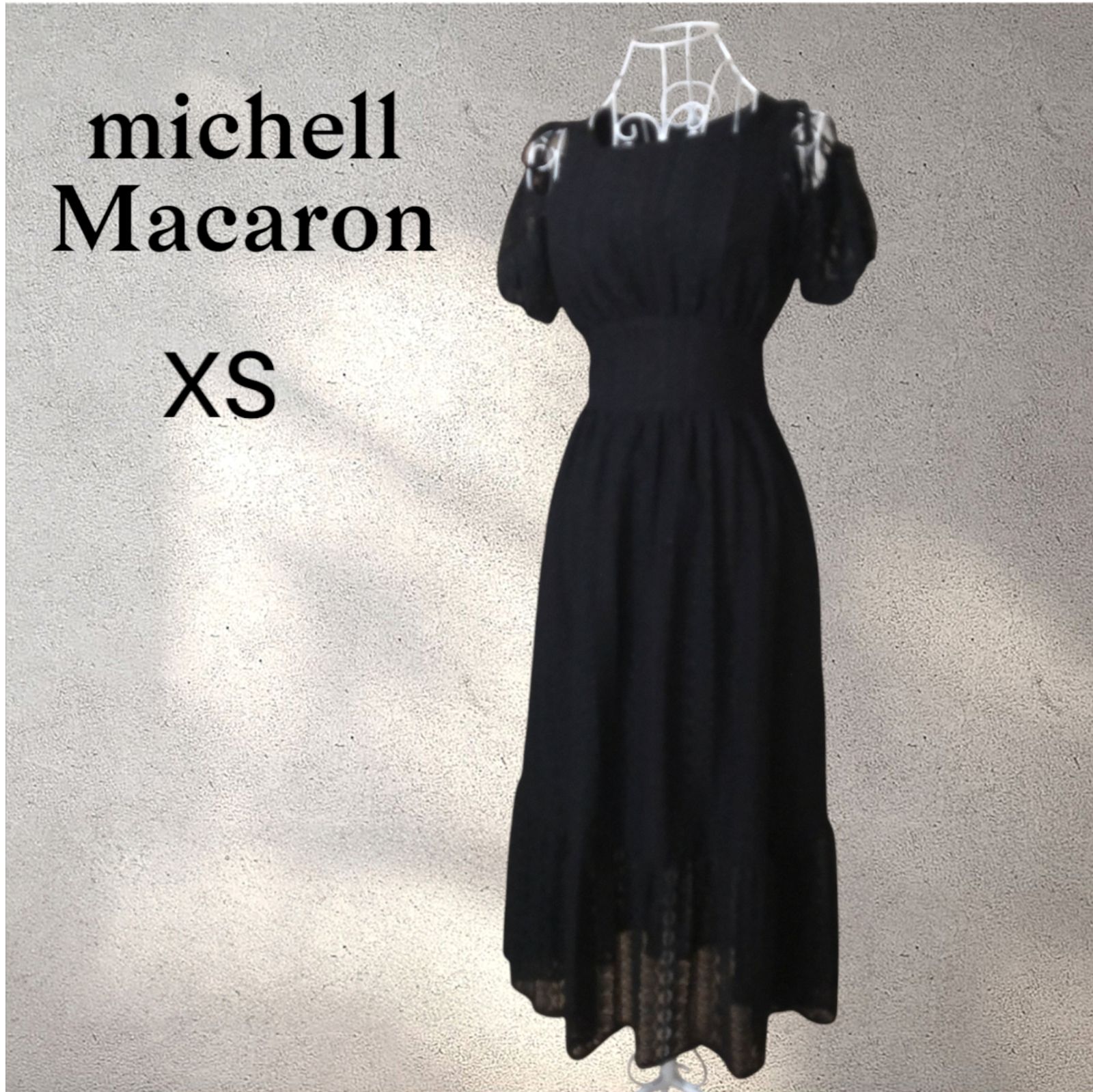 Michellemacaron ミシェルマカロン レースオフショルワンピース XS