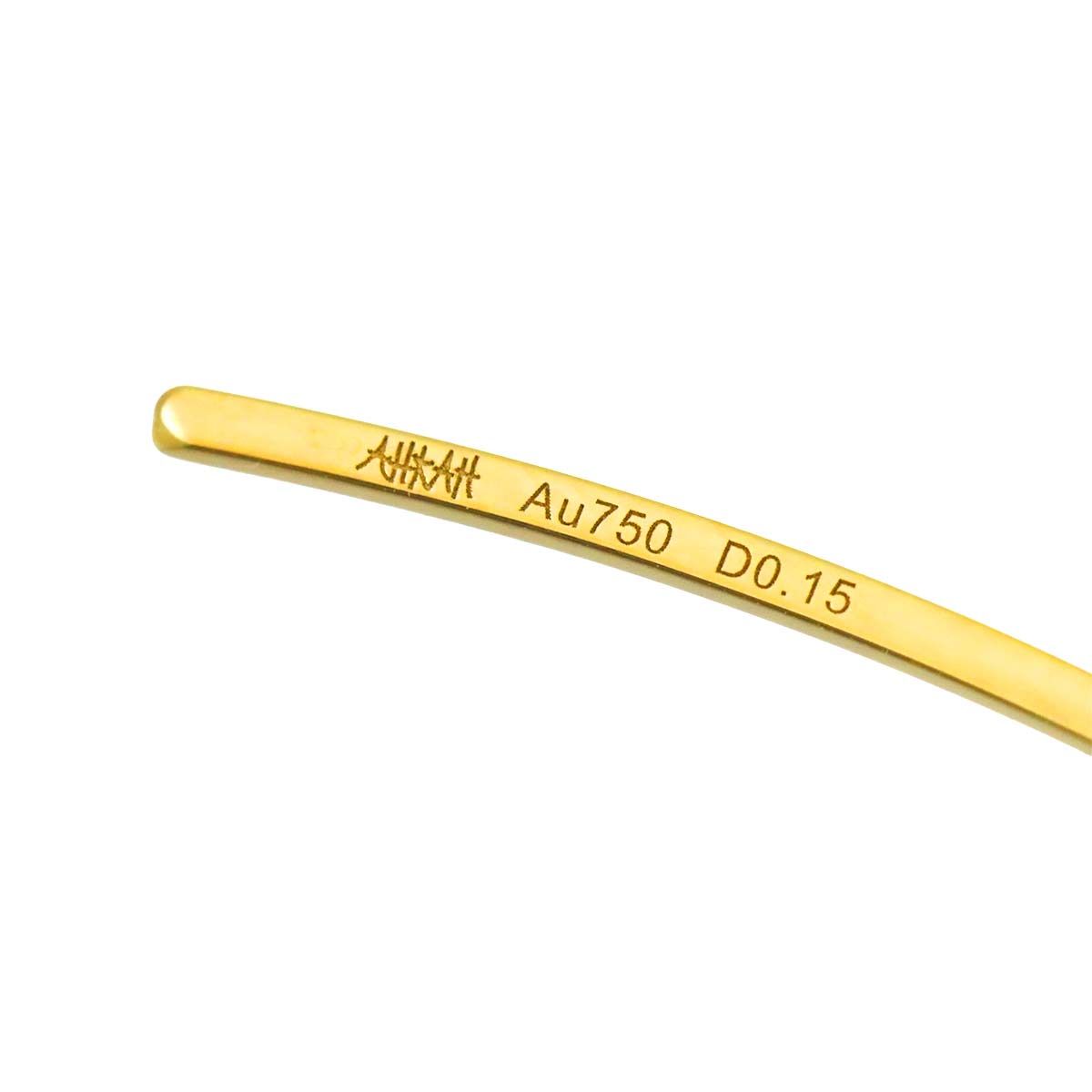 アーカー AHKAH ビンドゥチェーン ダイヤ 0.15ct チョーカー S 28cm 
