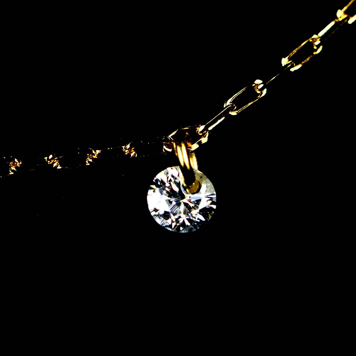 アーカー AHKAH ビンドゥチェーン ダイヤ 0.15ct チョーカー S 28cm 