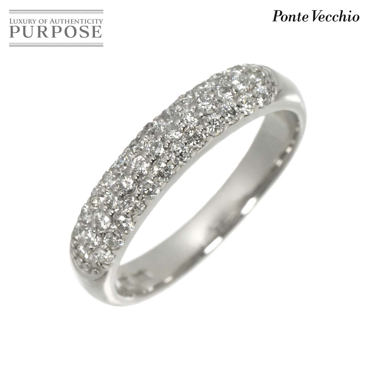 ポンテヴェキオ Ponte Vecchio 10号 リング ダイヤ 0.40ct K18 WG 750 指輪 Diamond Ring 90319852