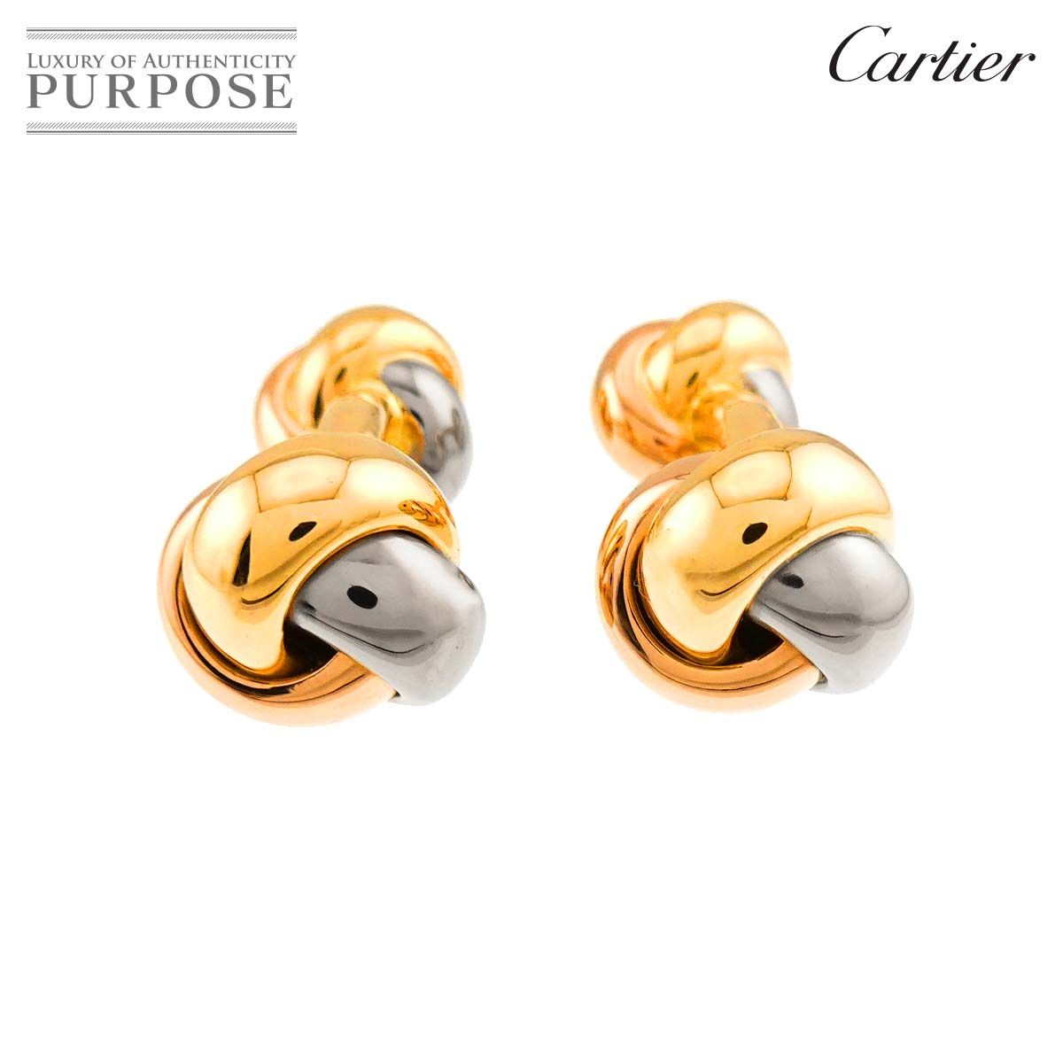 カルティエ Cartier トリニティ カフス K18 YG WG PG スリーゴールド スリーカラー 750 Cuff links【証明書付き】 90321642