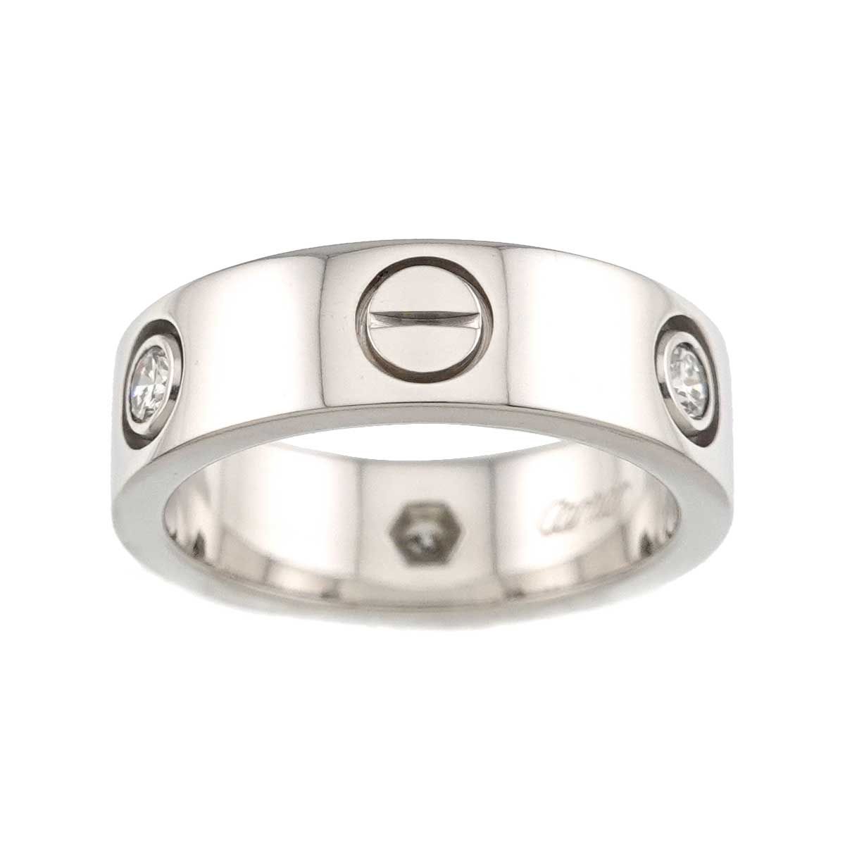 カルティエ Cartier ラブ クラシック #49 リング ハーフ ダイヤ 3P K18