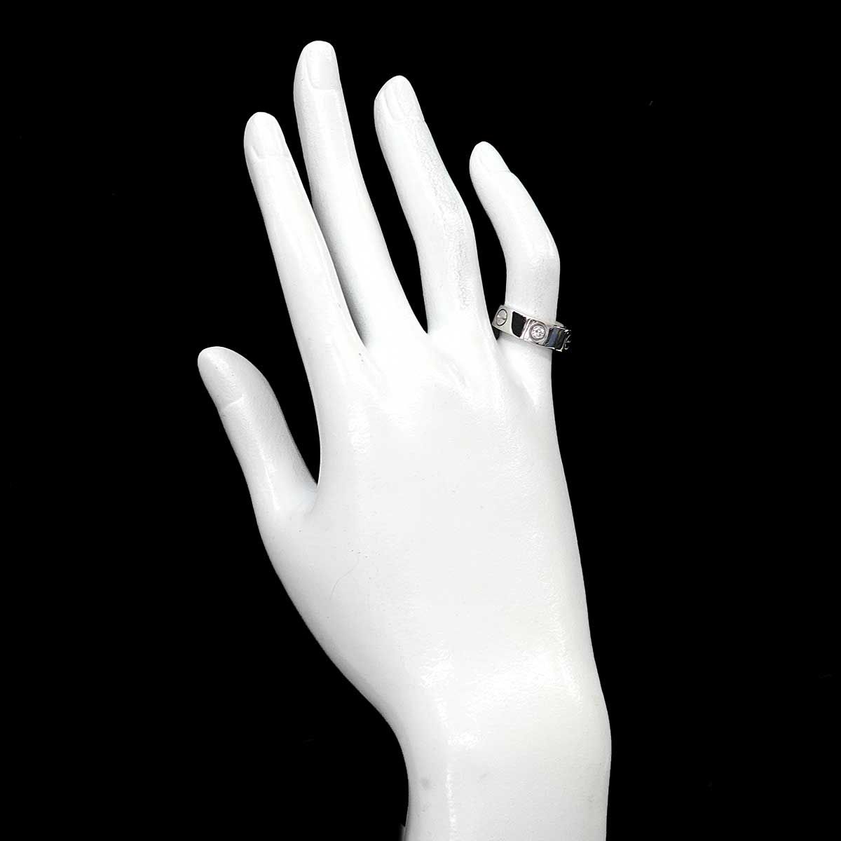 カルティエ Cartier ラブ クラシック #49 リング ハーフ ダイヤ 3P K18