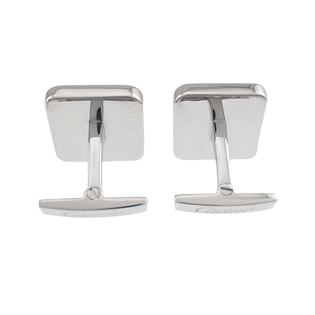カルティエ Cartier サントス オニキス カフス SV シルバー Cufflinks