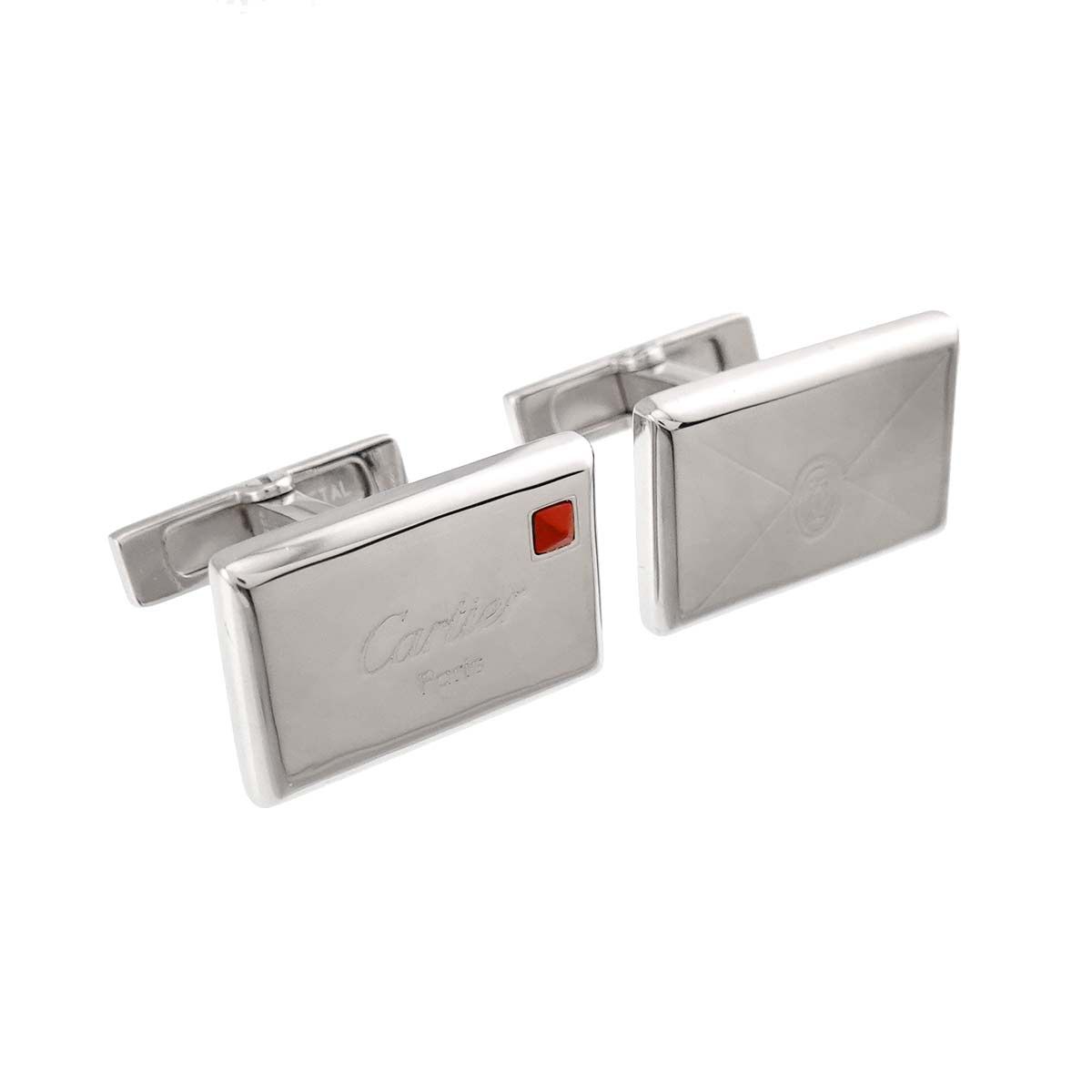 カルティエ Cartier 色石 カフス SV シルバー メタル レター