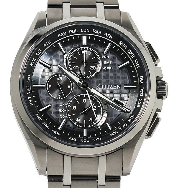 箱保付 美品 CITIZEN シチズン ATTESA アテッサ ダイレクトフライト AT8040-57E H804-T018696 エコ・ドライブ メンズ