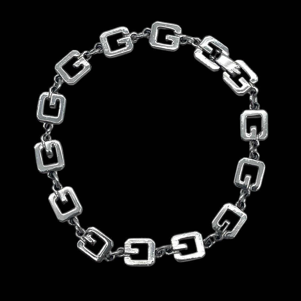 GIVENCHY ジバンシィ ブレスレット Gロゴ 刻印 スクエア型 シルバー