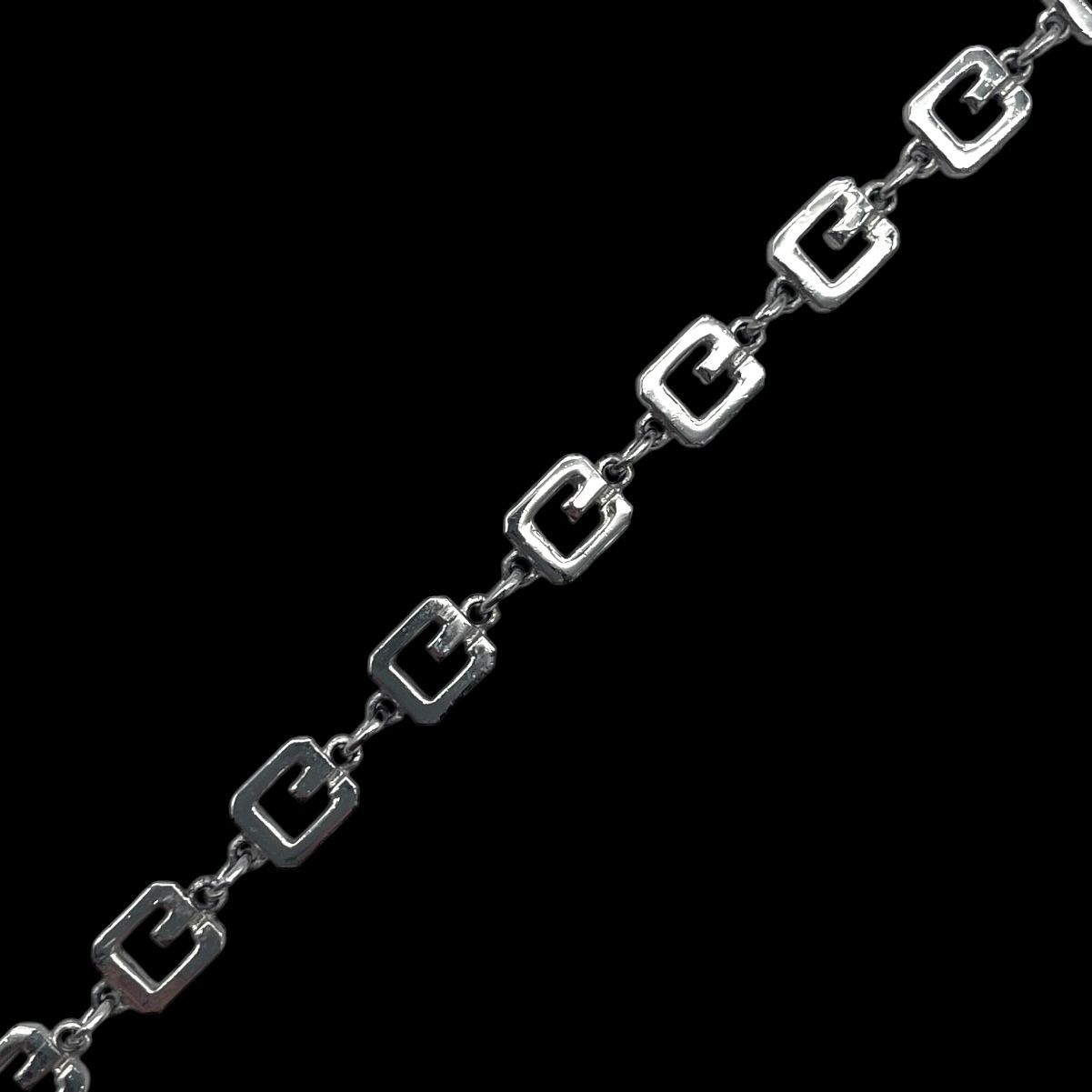GIVENCHY ジバンシィ ブレスレット Gロゴ 刻印 スクエア型 シルバー 