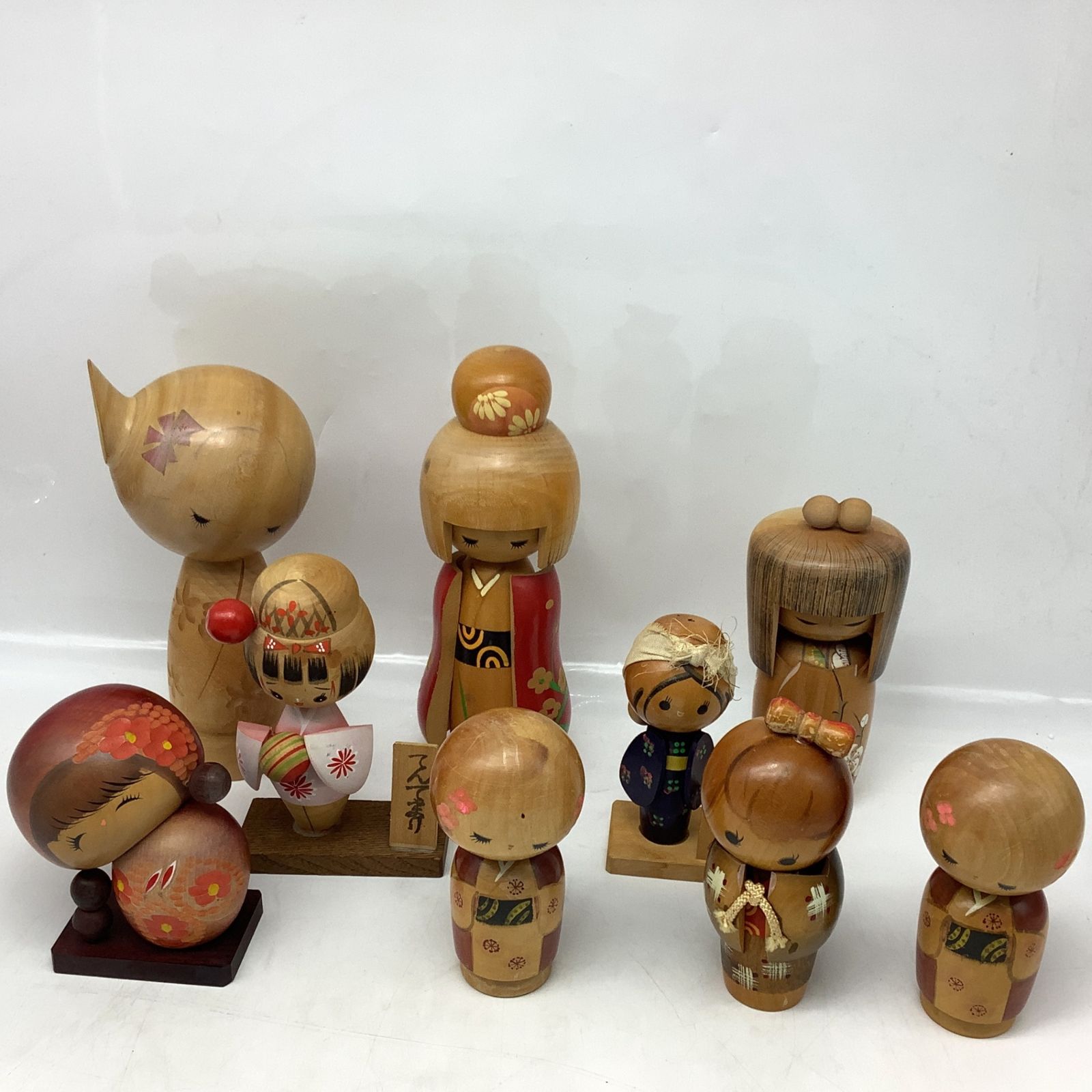 創作こけし　宮下はじめ作品4点　芭蕉 宮下はじめ作 こけし4体 札あり 芭蕉 こけし人形｜宮下はじめ 作 「萩