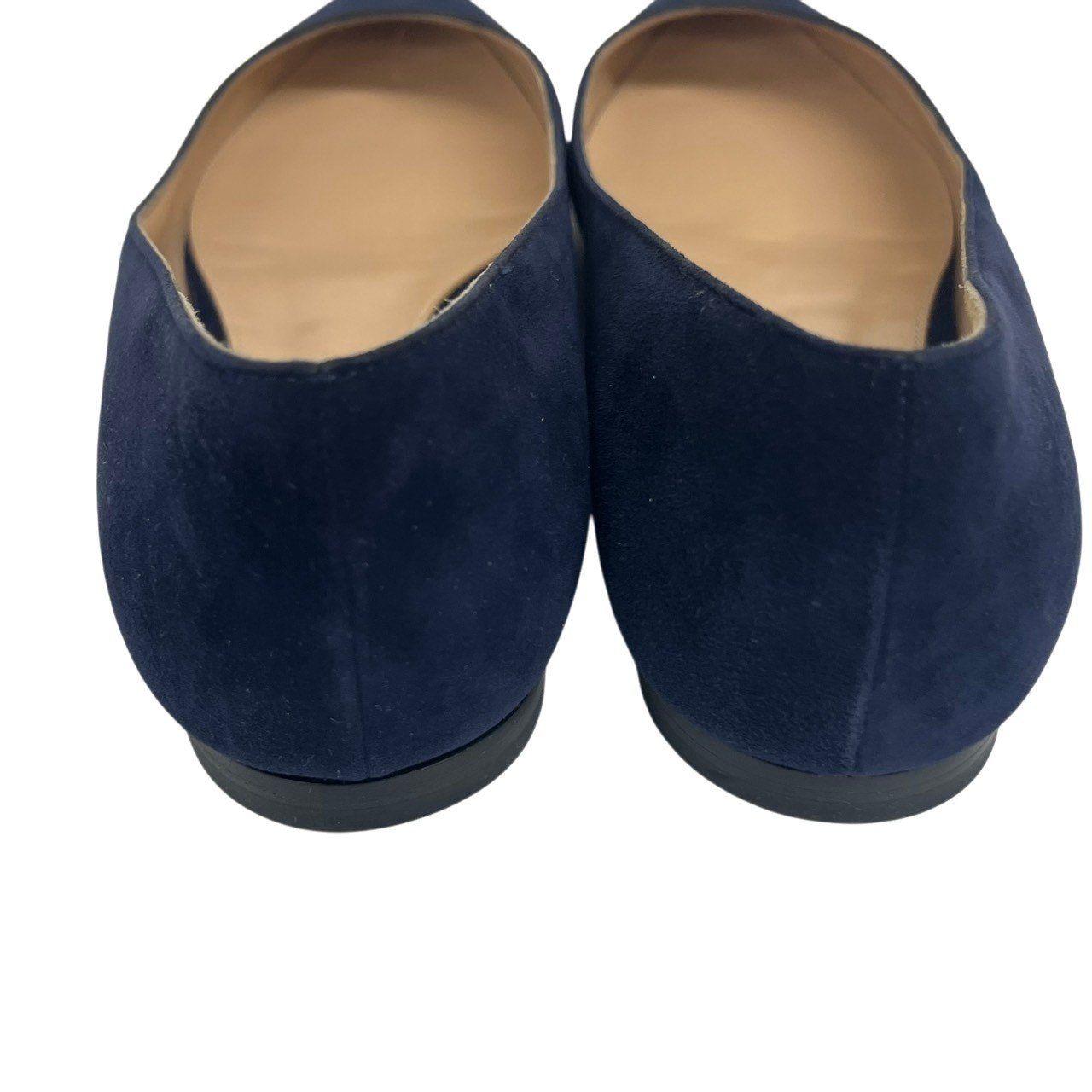 美品/Gianvito Rossi/ジャンヴィトロッシ/20879/GIANVITO FLAT/バレエシューズ/スエード/ネイビー/37/RS1439