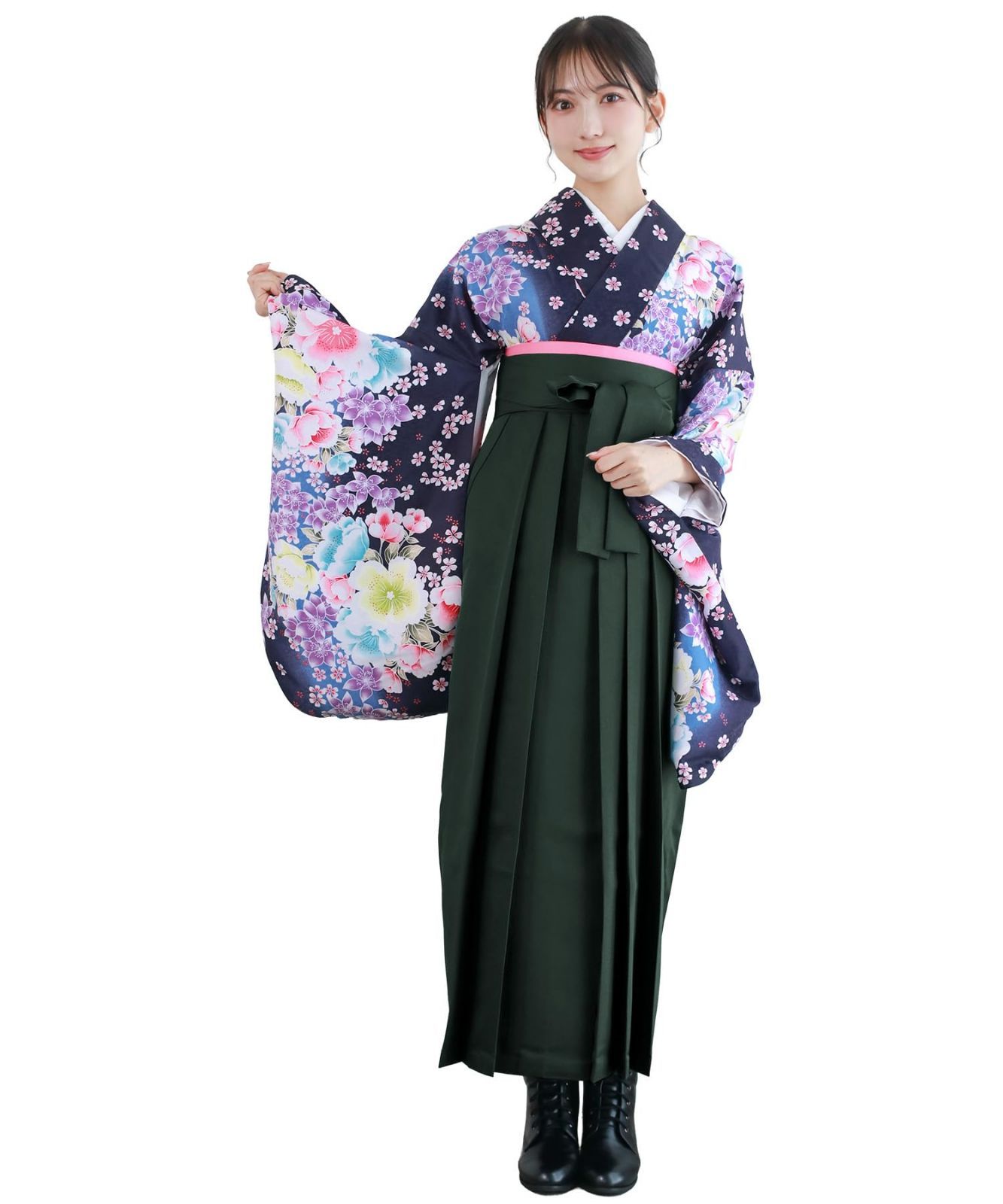 【人気商品】袴 セット [キョウエツ] 卒業式 大学生 [KYOETSU] レディース 華やかAD
