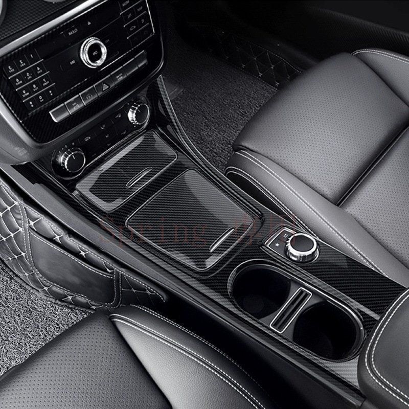 ベンツ GLA CLA 水杯ホルダー パネル カーボン調 内装カバー F